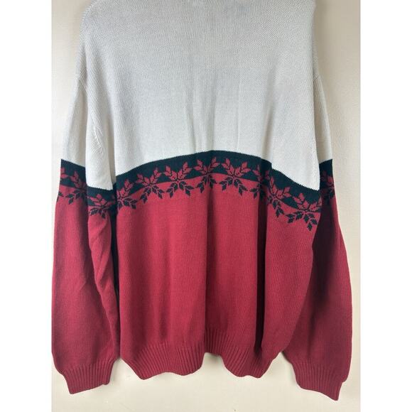 VTG 90s Dockers Mens Sweater Pullover Knit Size XXL Reindeer Snowflake Christmas - Picture 6 of 12